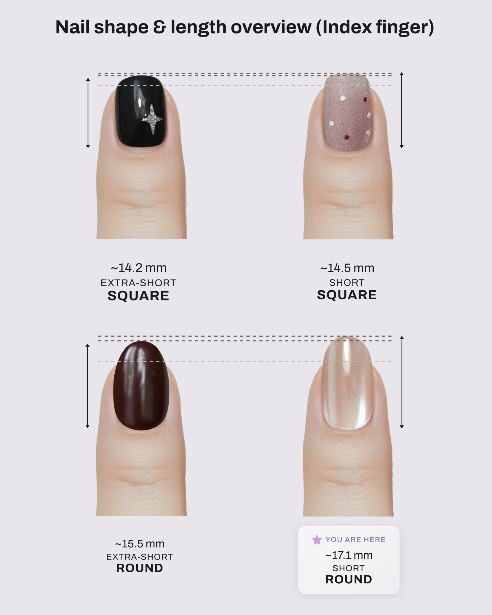 Lilac Cat Eye Press Ons