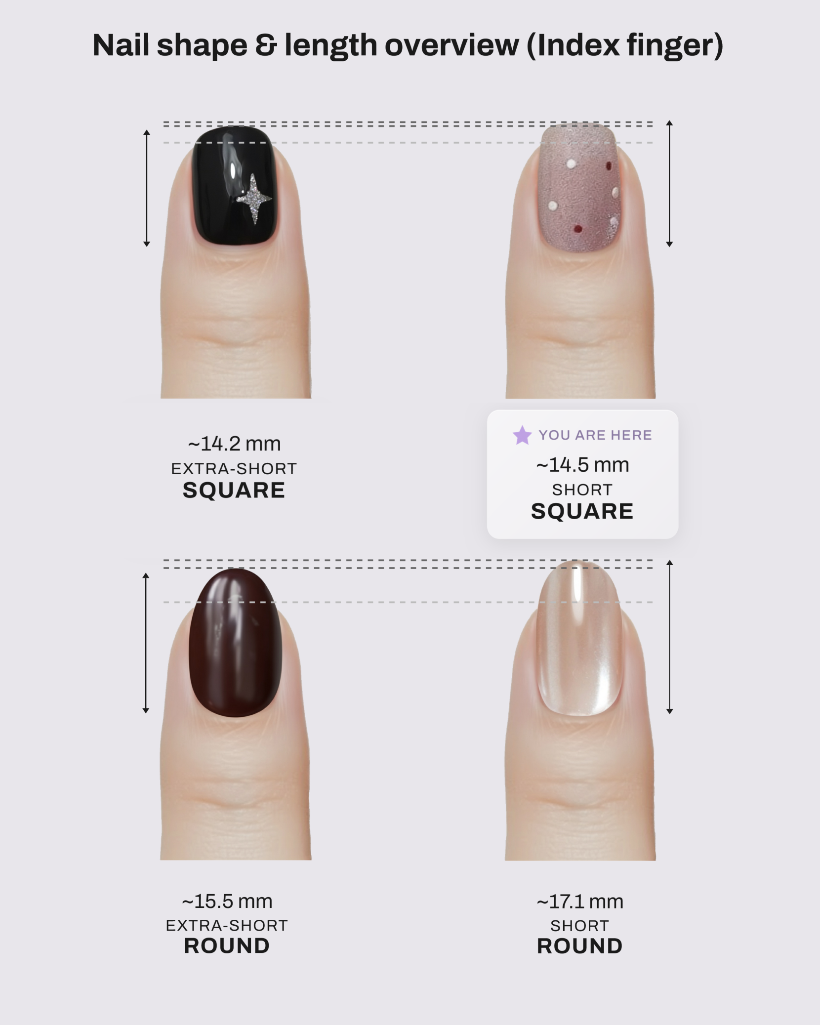 Lilac Haze Press Ons